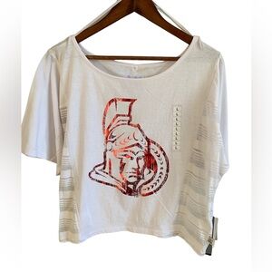 NWT Touch by Alyssa Milano NHL Ottawa Senators Kimono Sleeves Top